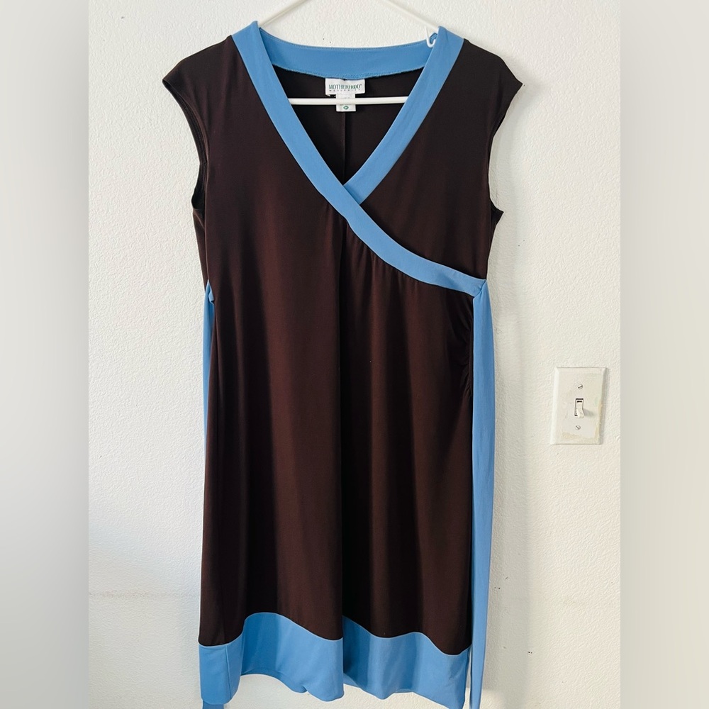 🤎GORG BROWN AND BLUE LIGHTWEIGHT DRESS🤎